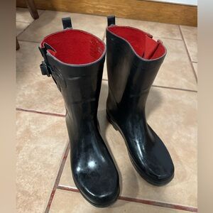 Men's Black Rain with Red Lining